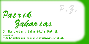 patrik zakarias business card